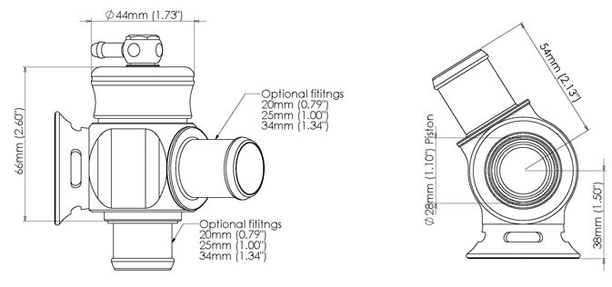 Turbosmart Kompact Dual Port BOV - Blow Off Valve [34mm]