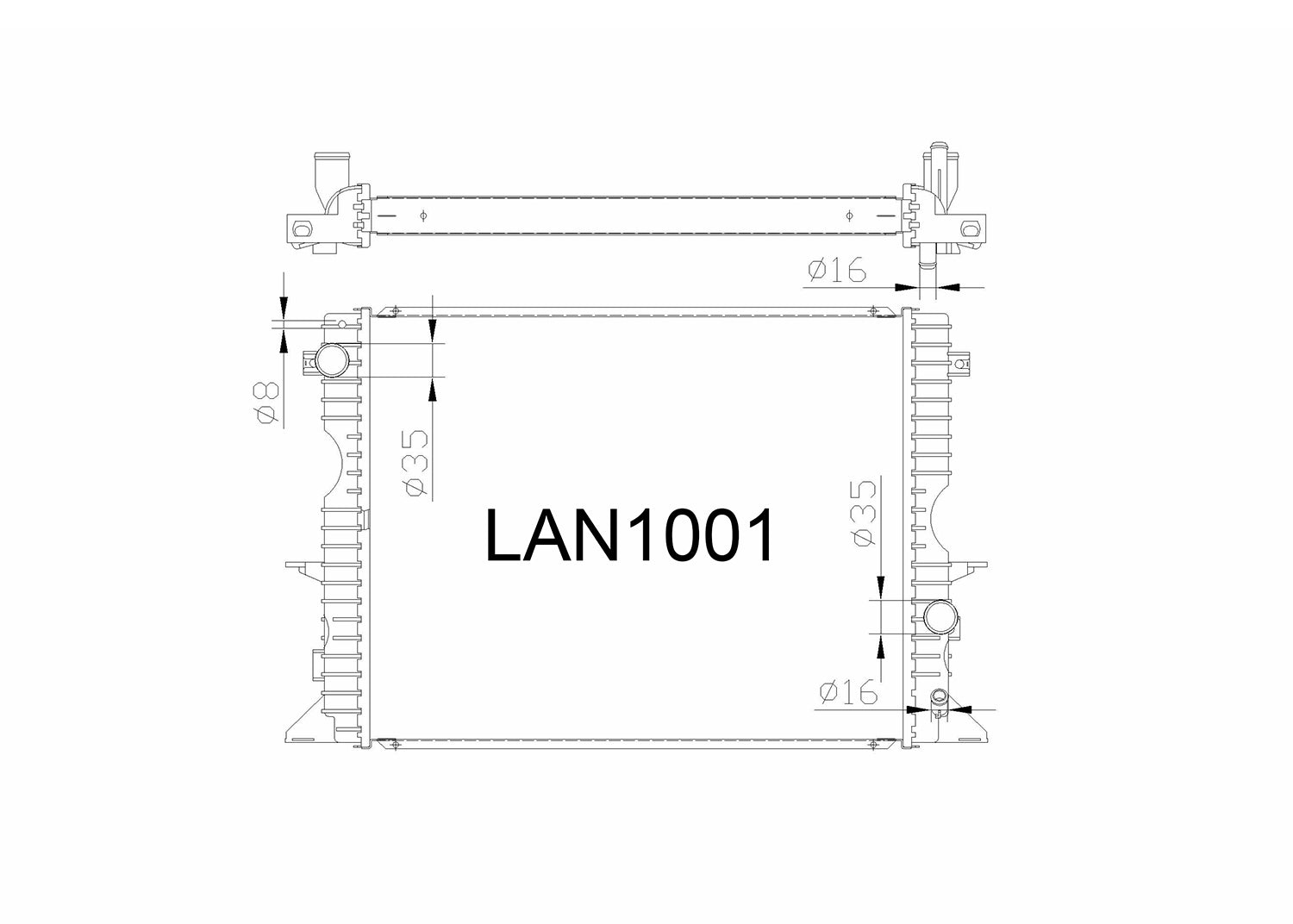 Land Rover Defender 90, 110 & 130 TD4 / TD5 Radiator | Fenix Radiators ...