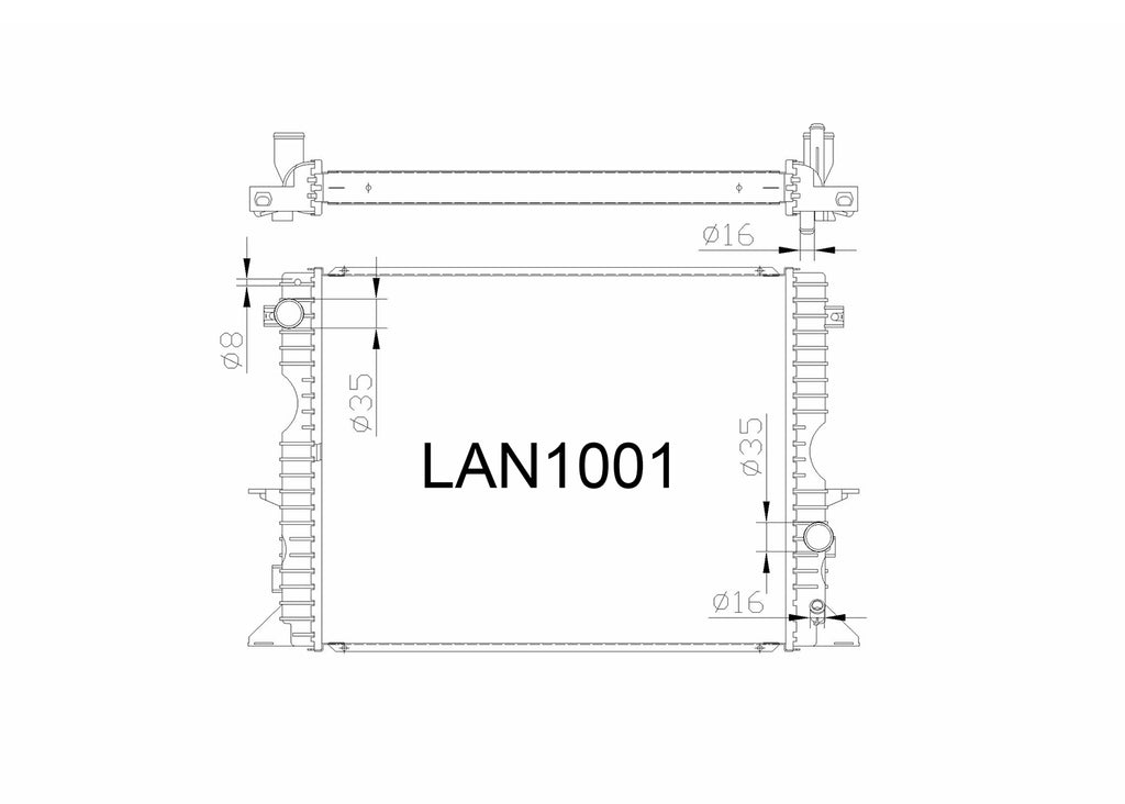 Land Rover Defender 90, 110 & 130 TD4 / TD5 Radiator | Fenix Radiators