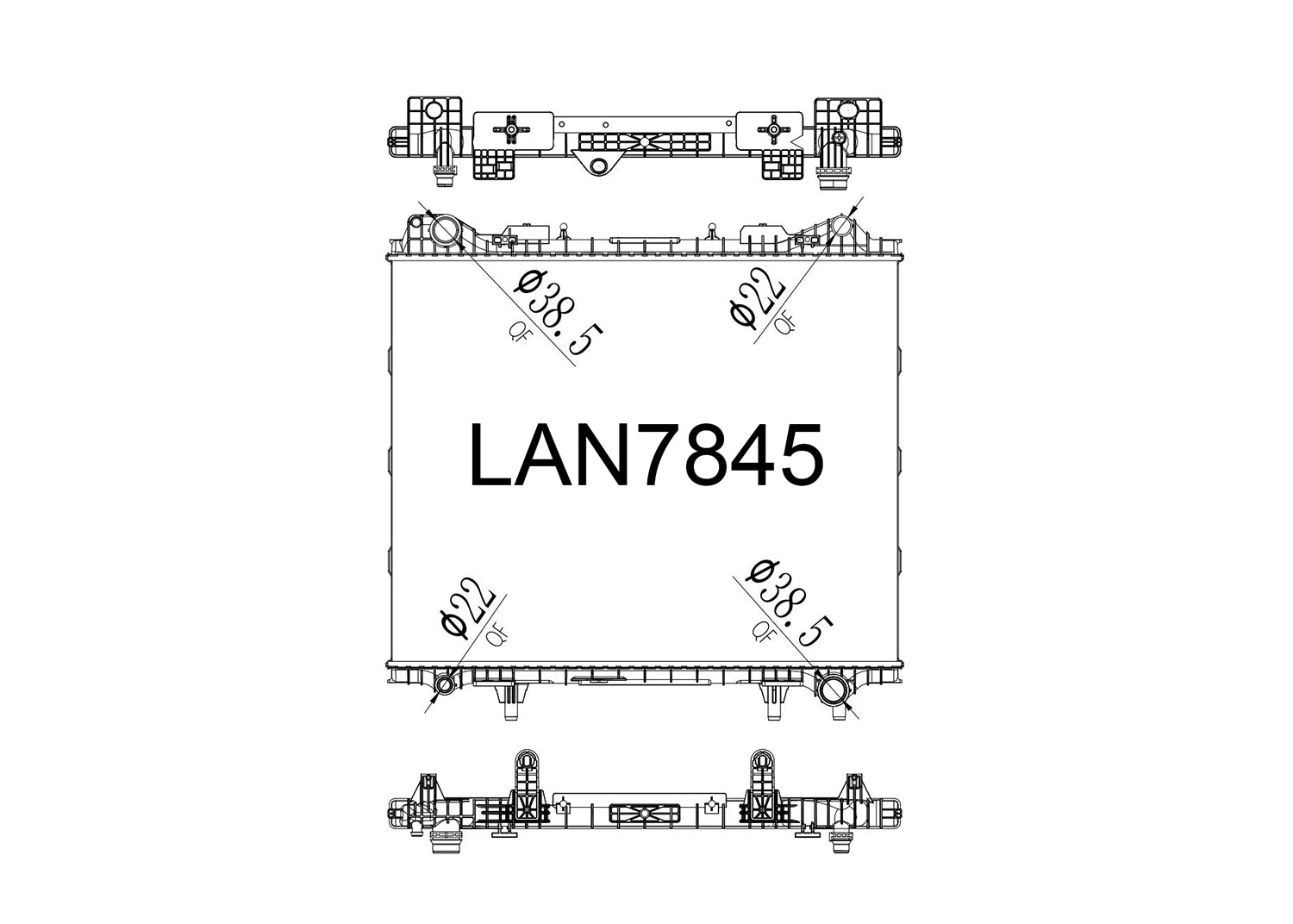 Land Rover Defender 90 / 110 & Discovery V 2.0L Petrol 2020- Radiator ...