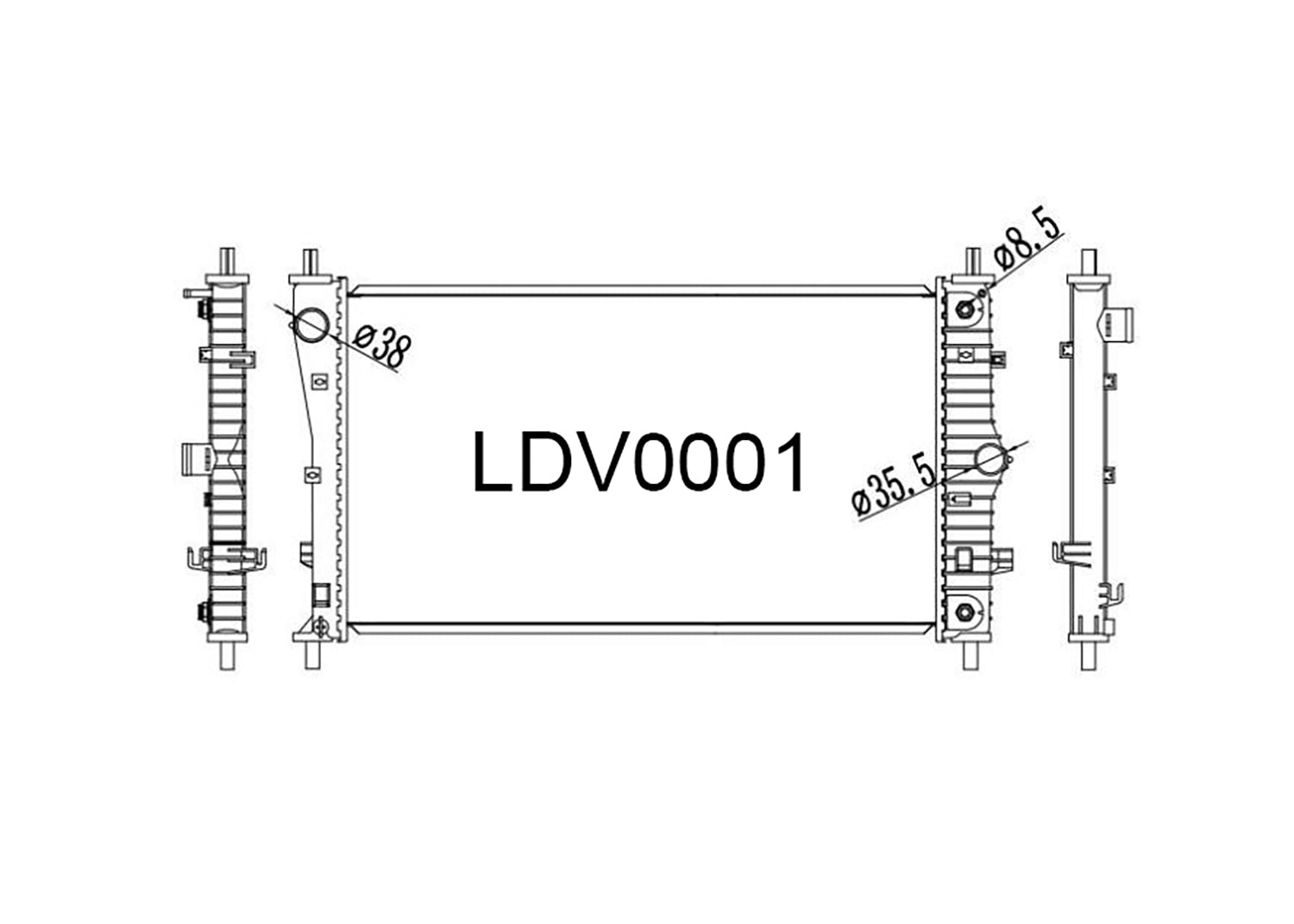LDV G10 2.0L Petrol 2014 | Fenix Radiators – Fenix Radiators