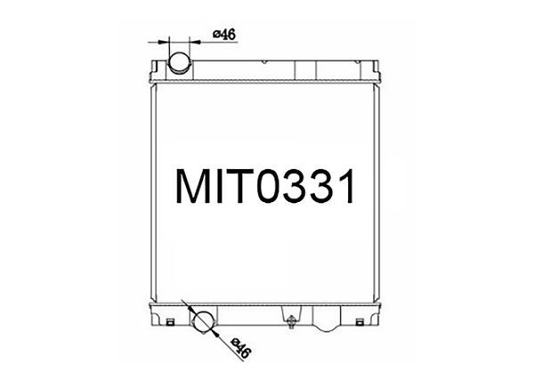 Mitsubishi Fuso Canter FE150G2 3.9L 4D34 2007- Radiator