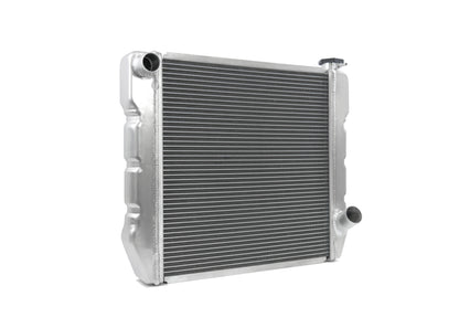 Universal Stock Car Radiator - Top Outlet Pipe Left / Bottom Outlet Pipe Right [Pressed Tank]