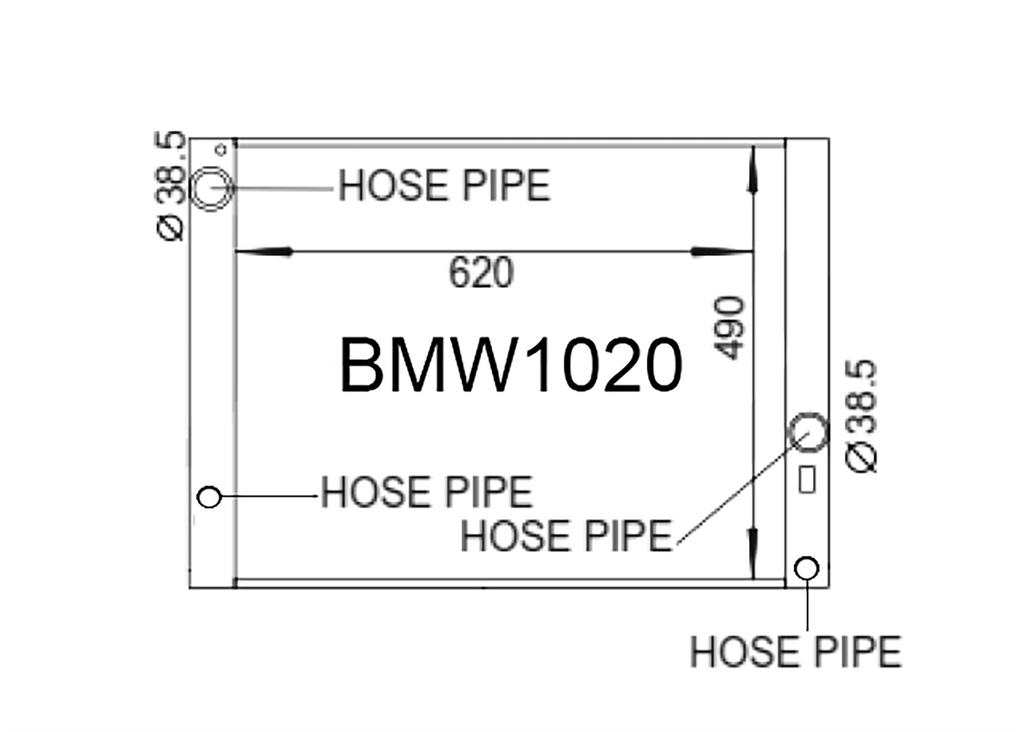 BMW 5 Series E60 / E61 2005-2010 [Dual Heater Pipe]
