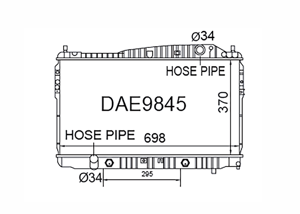 Daewoo Magnus / Evanda Petrol 2002-2006 [Slip-in Fan Mount]
