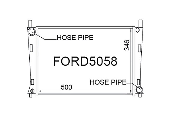 thumbnail image 2 of APO Radiator For Ford Fiesta WS WT 1.25L, 1.4L, 1.6L Petrol (2008+) 2 of 5