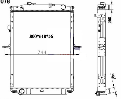 Isuzu Truck Radiator 650mm x 618mm x 56mm | Fenix Radiators