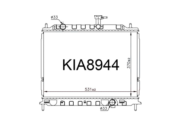 Kia Rio JB Diesel 2010-2011 Radiator | Fenix Radiators