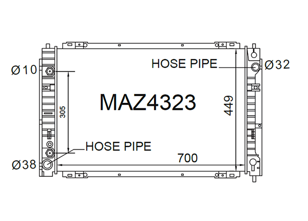 Ford Escape 3.0L V6 2001-2008 Radiator | Fenix Radiators