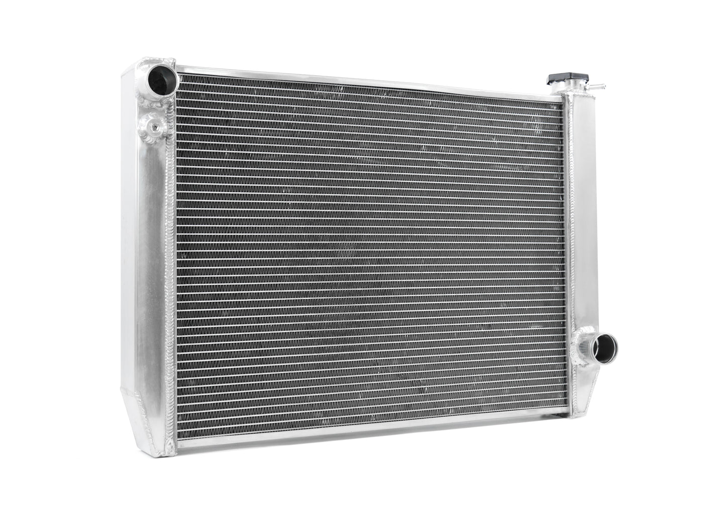 Universal Stock Car Radiator - Top Outlet Pipe Left / Bottom Outlet Pipe Right [Fabricated Tank]