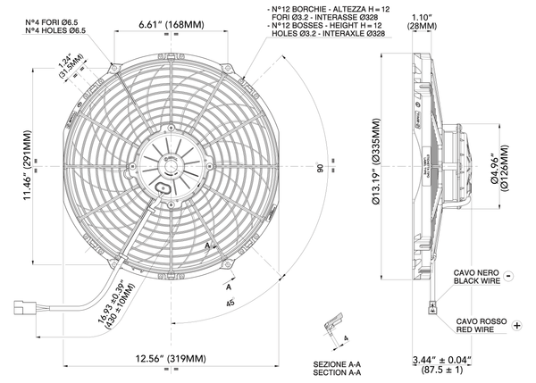 Spal Brushed Axial Electric Fan - 12"